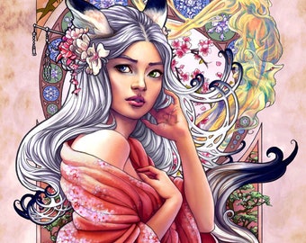 Original fantasy art print: "Beautiful Secrets"