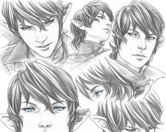 FFXIV Heavensward Ser Aymeric sketchpage art print