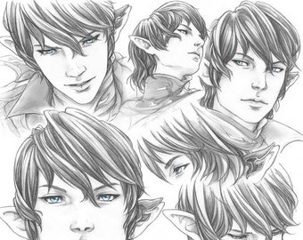 FFXIV Ser Aymeric sketchpage art print