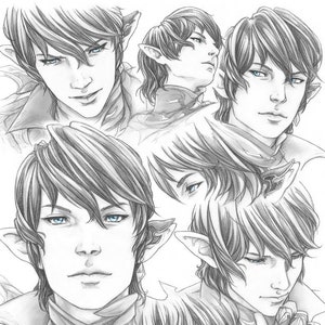 FFXIV Ser Aymeric sketchpage art print