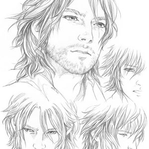 FFXV Noctis pencil Sketchpage art print #1