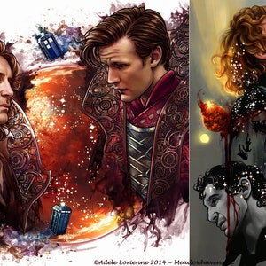 Doctor Who Eighth and Eleventh Doctors Gallifrey art print