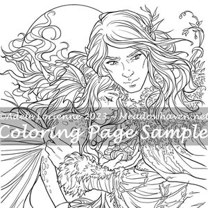 A Meadowhaven Fantasy Coloring Page Download: "Treasures"