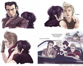 FFXV Chocobro "That Cat" comic art print Galdin Quay