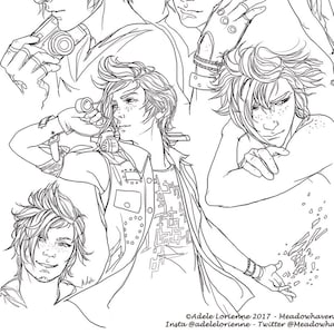 FFXV Prompto sketchpage art print #1