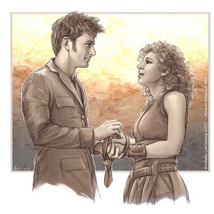 Doctor Who art "Handfasting" Ten Tenth Doctor River Song