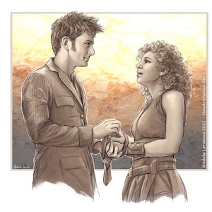 Doctor Who art &quot;Handfasting&quot; Ten Tenth Doctor River Song