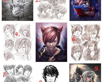 FFXIV -DISCOUNTED- Grade B art prints IMPERFECT Please Read Description