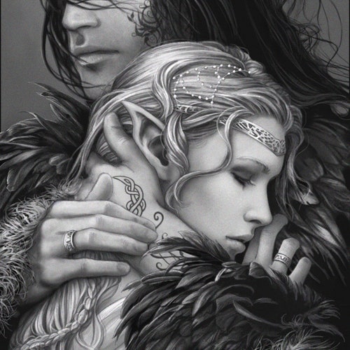 Original Fantasy Art Print divide the Sky Etsy