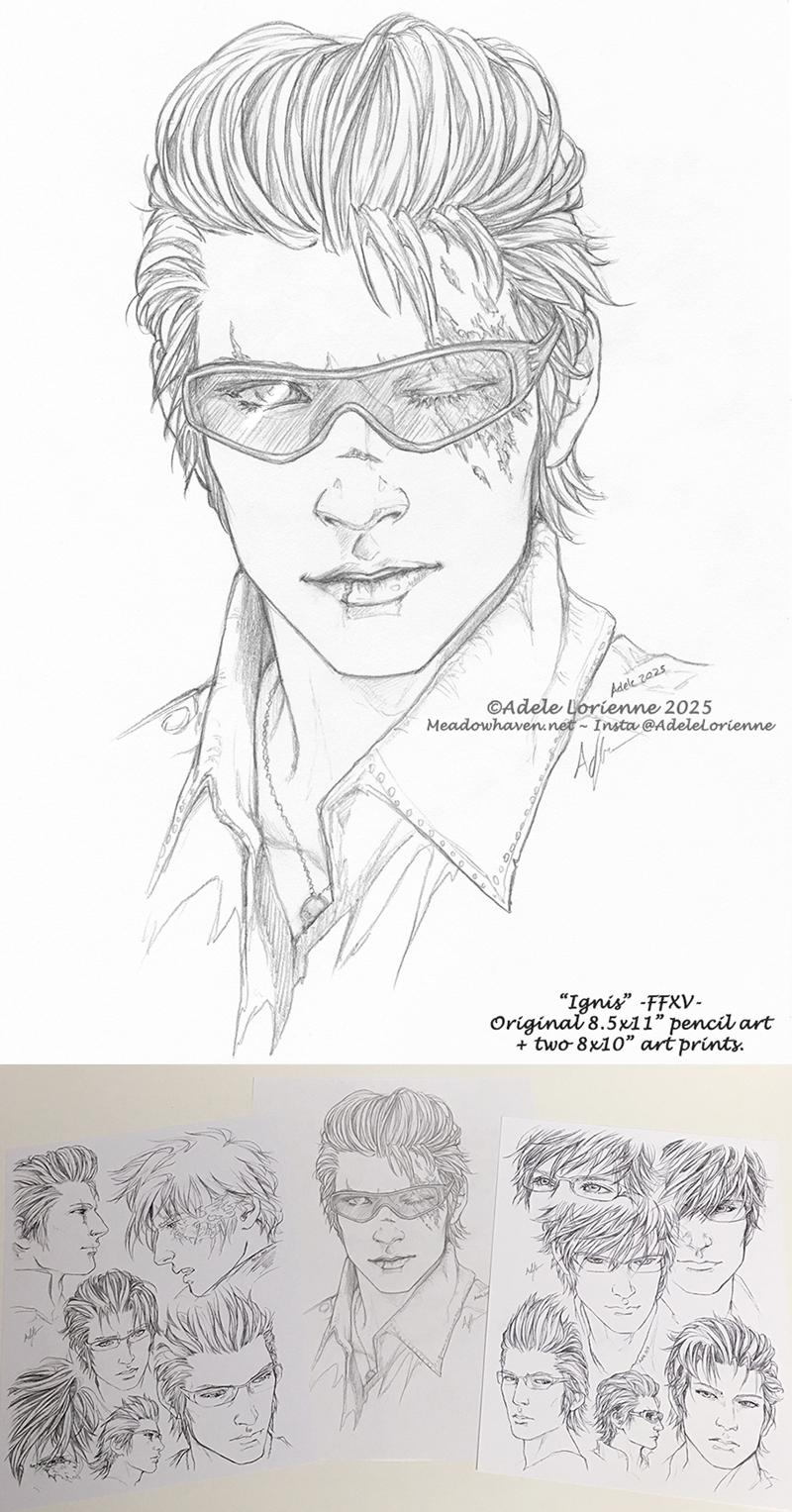 【mari】イグニス・ガルシア（Ignis Garcia）原画 ORIGINAL ART: FFXV Ignis Scientia in Pencils Original Art Plus