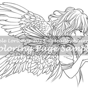 A Meadowhaven Fantasy Coloring Page Download: "Fluff Hug"