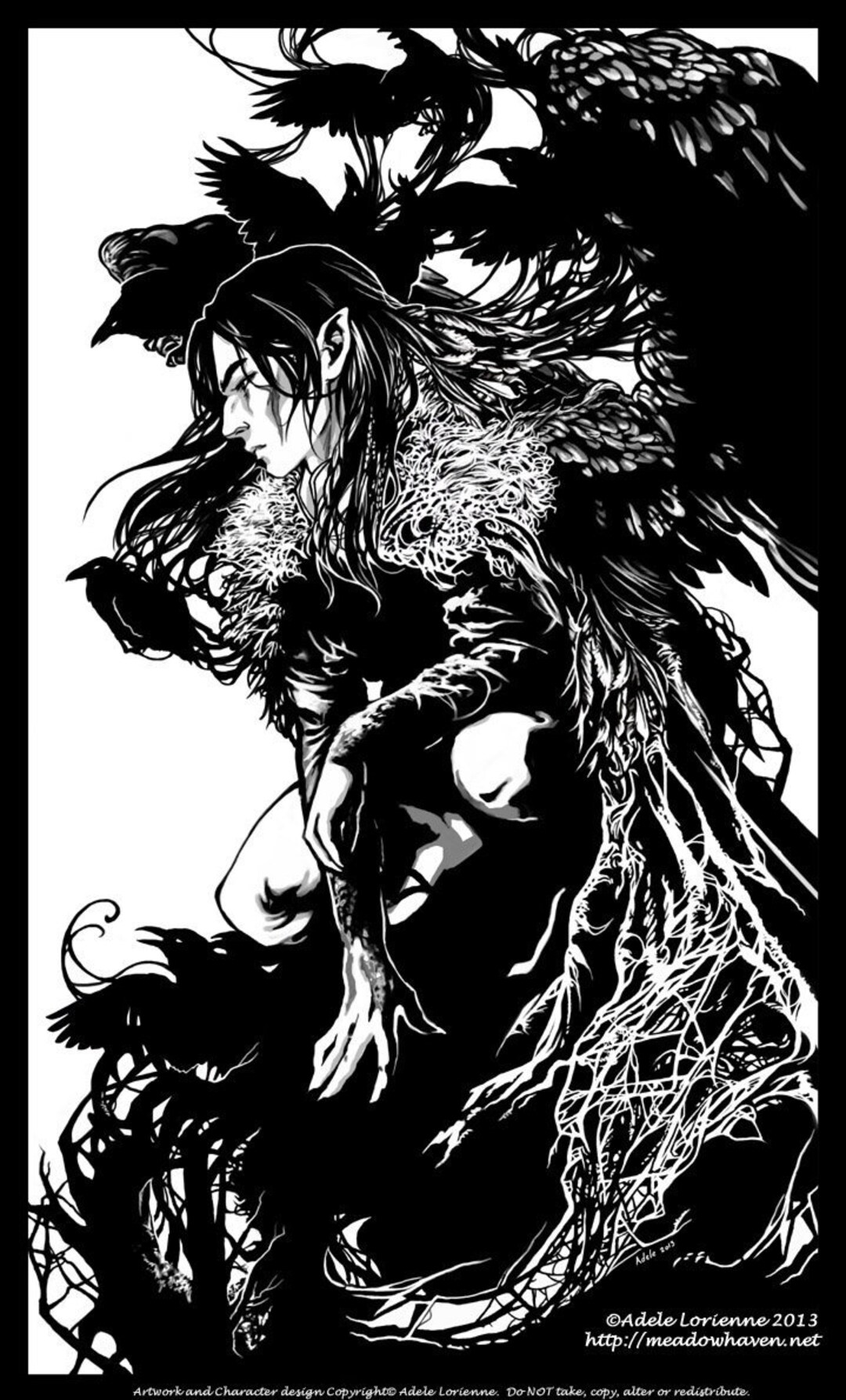 Original Fantasy Art Print shadow Sentinel Etsy