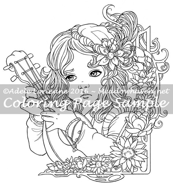 A Meadowhaven Fantasy Coloring Page Download: Little | Etsy