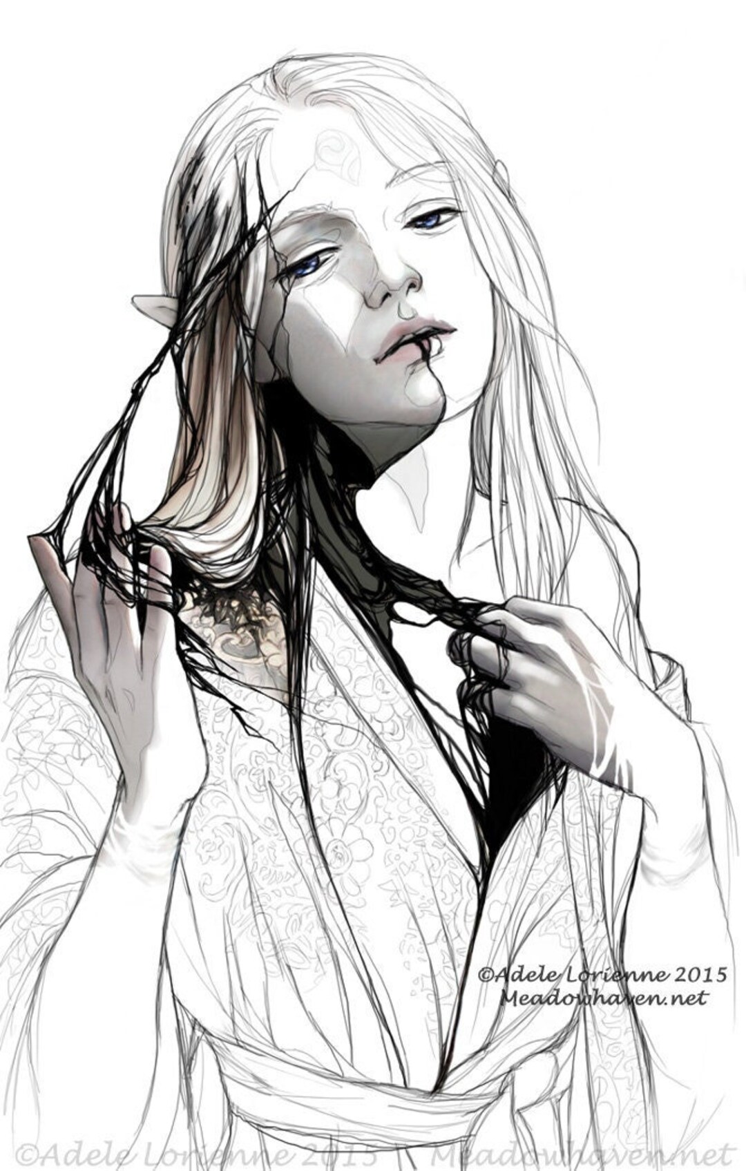 Original Fantasy Art Print melancholy Etsy