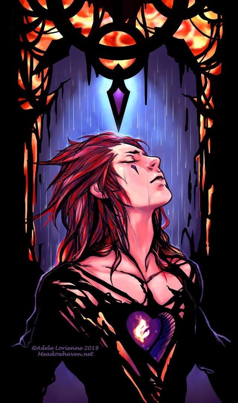 Kingdom Hearts Axel art print Upside-Down Teardrops image 1