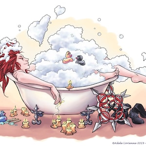 Kingdom Hearts Axel Lea art print -Bubblebath-