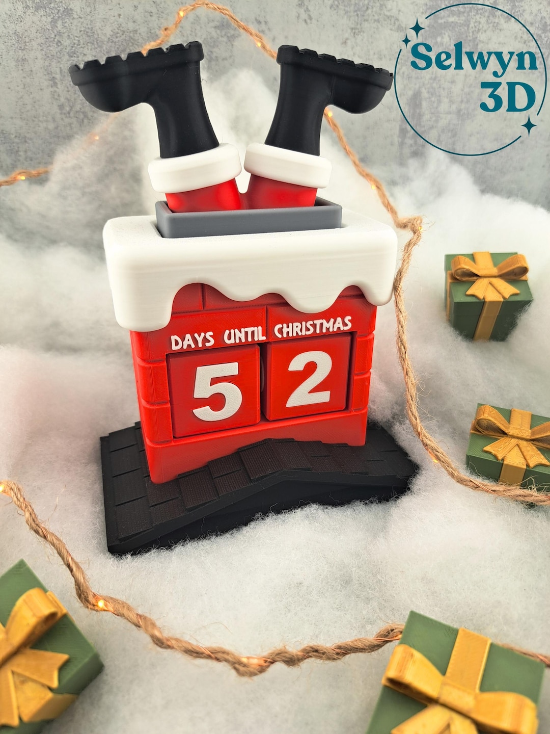 Santa Chimney Advent Calendar – Reusable Christmas Countdown With ...