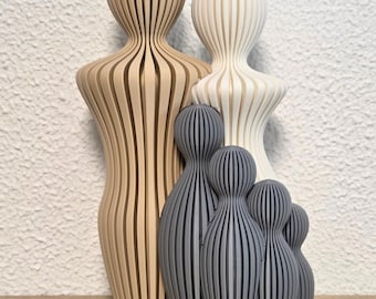 Statuette familiale personnalisée avec enfants (1 à 5) - Décoration Japandi | Figurine familiale minimaliste, symbole d'unité – Cadeau pour la fête des mères