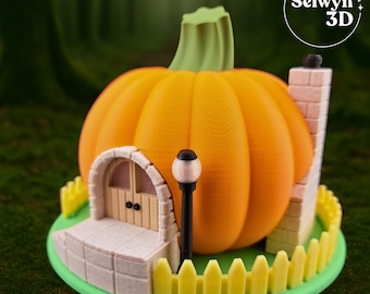 Pumpaälvhus med LED-ljus – Sagolik höst- och halloweendekoration