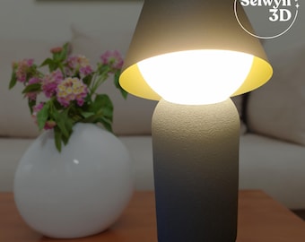 Eclipse Lamp – Minimalistische LED Tafellamp – Japandi Scandinavisch Design – Moderne Sfeerlamp met Dimbaar Licht – Nachtlamp Bureau Lamp