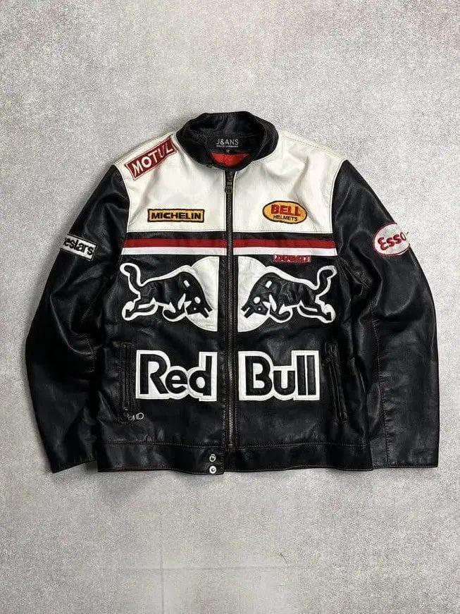 レーシングジャケットRed Bull 革ジャン 中古・古着通販】Red Bull (レッドブル) レーシングジャケット
