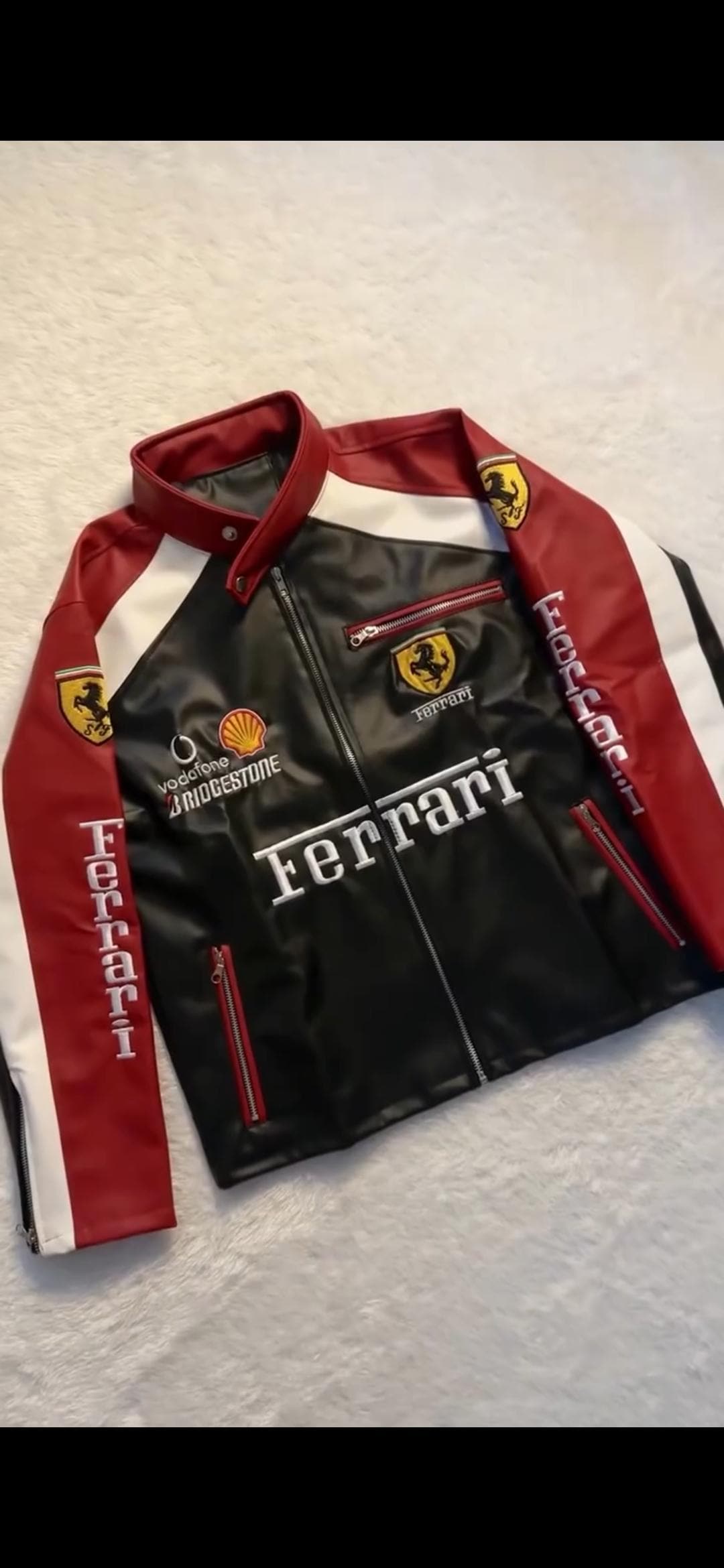 Leather ferrari jacket - Etsy 日本