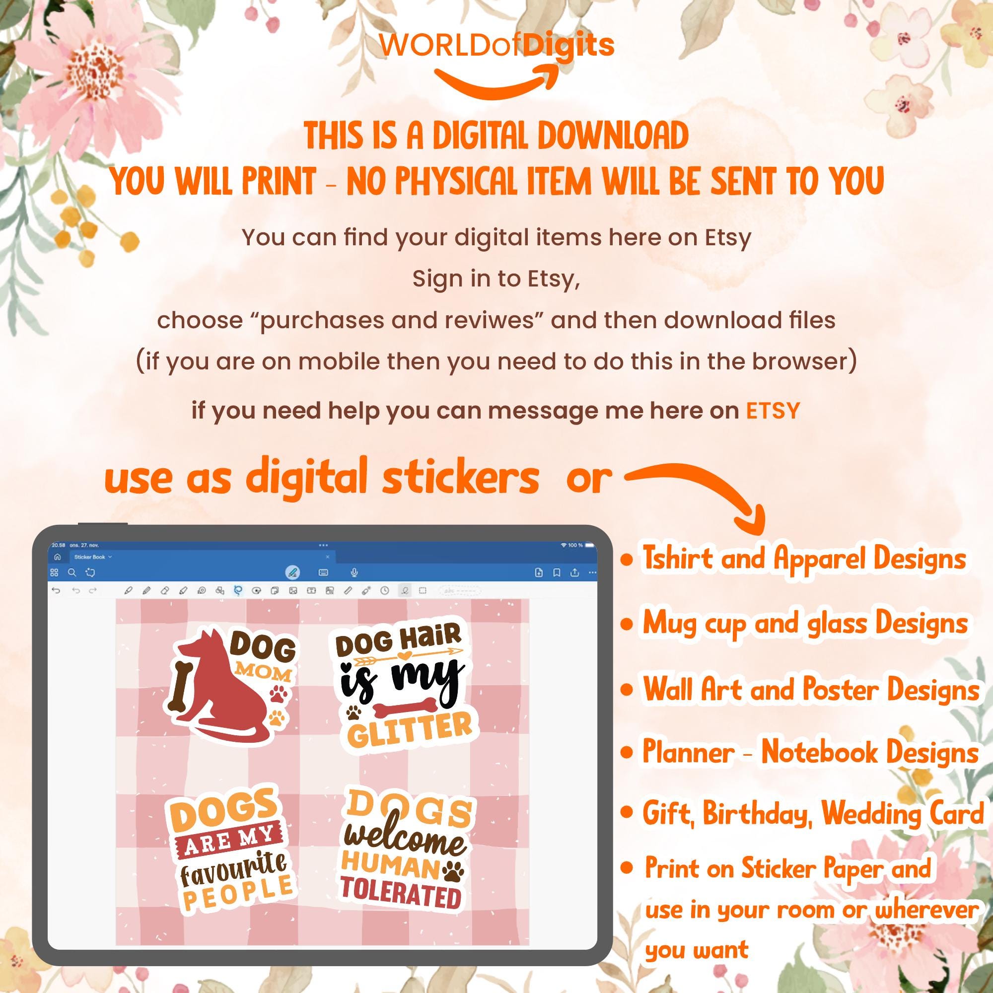 Kawaii Dog Stickers SVG Bundle | Cute Puppy Clipart Pack | Adorable Dog ...