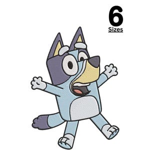 Bluey Stickdatei, 6 Größen, zum Downloaden
