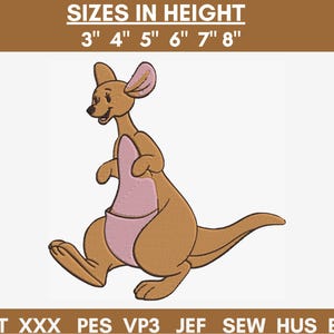Winnie the pooh kangroo embroidery design
