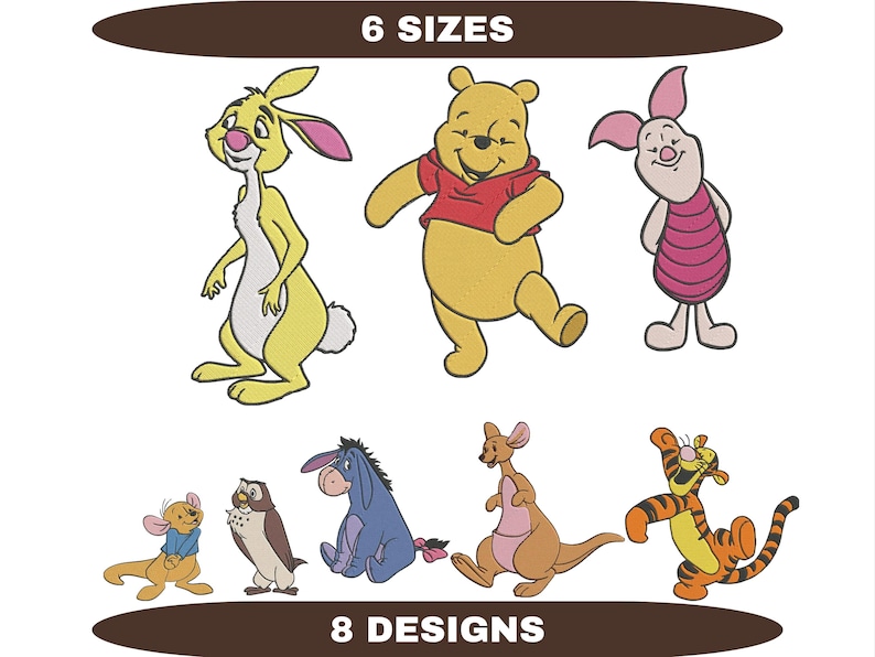 Winnie the pooh embroidery design