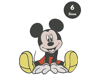 Mickey mouse embroidery design, 6 sizes instant download, machine embroidery design for kids