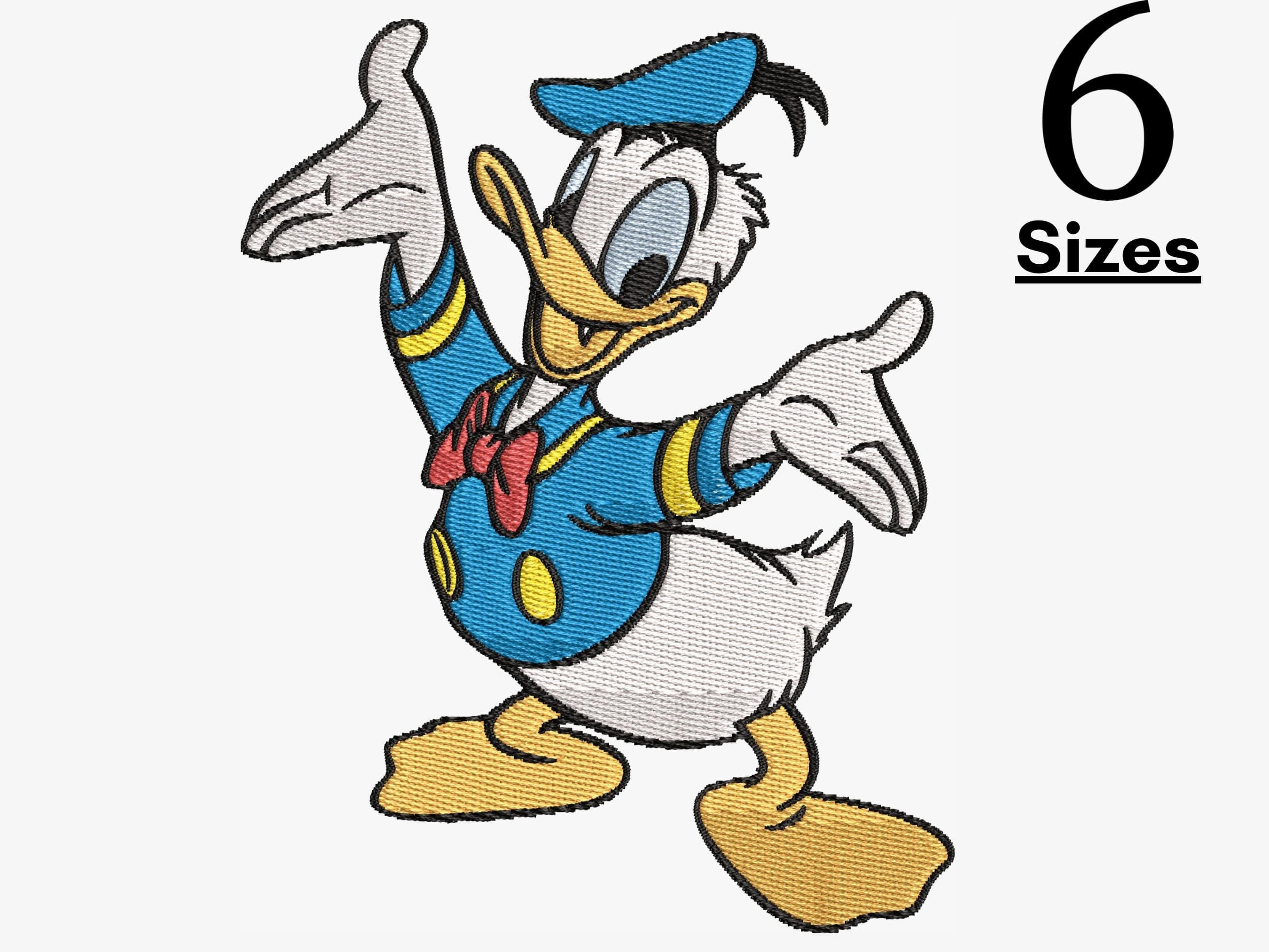 Donald Duck Machine Embroidery Design, 6 Sizes, Instant Download - Etsy