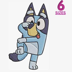 Bluey embroidery design, Bluey machine embroidery file, 6 Sizes, Instant Download