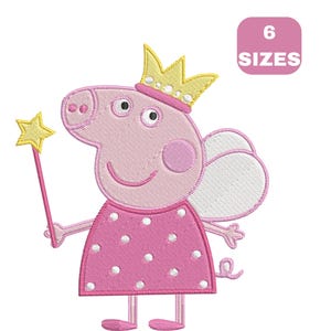 Peppa Pig Embroidery Design, Pig embroidery design – 6 | Instant Download