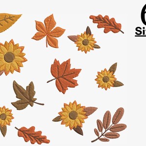 Autumn Leaves Machine Embroidery Design: Fall Foliage (instant Download ...