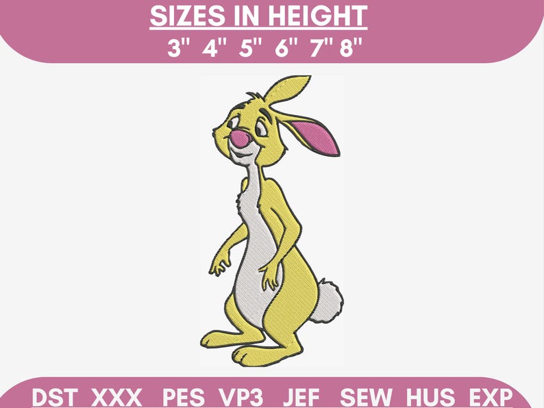 Winnie the pooh rabbit embroidery design