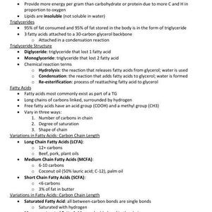 Nutrition 251 Exam 2 Study Guide