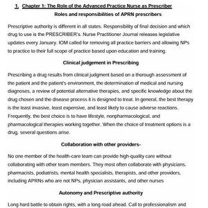 PHARM NR 508 Midterm Study Guide Update Study Guide