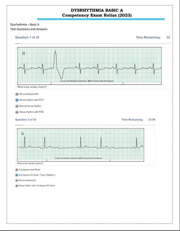 DYSRHYTHMIA BASIC A Competency Exam Relias (2023) Exam Elaboration Questions and Answers Graded A+
