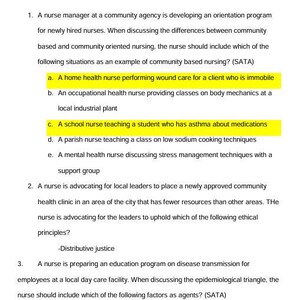 ATI Community Health Final exam Study Guide