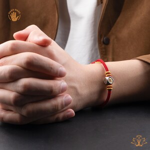 Mahasthamaprapta Buddha-armband, häststjärntecken röd tråd, tibetansk buddhistisk väktaramulet handgjord bild 7
