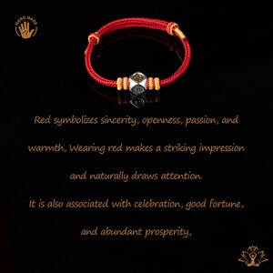 Mahasthamaprapta Buddha-armband, häststjärntecken röd tråd, tibetansk buddhistisk väktaramulet handgjord bild 3
