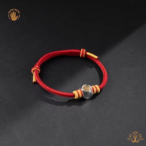 Mahasthamaprapta Buddha-armband, häststjärntecken röd tråd, tibetansk buddhistisk väktaramulet handgjord bild 1
