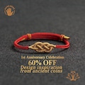 Hand-woven adjustable lucky red cord, Wealth Amulet, Buddhist Spiritual Gift, Blessing Bracelet, The Perfect Gift for Your Husband & Friends product logo