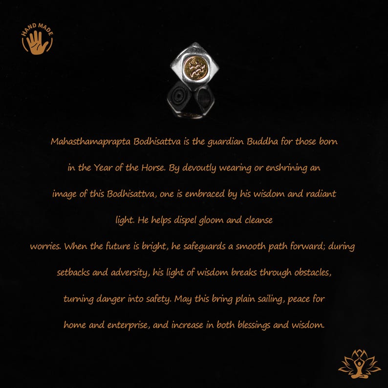 Mahasthamaprapta Buddha-armband, häststjärntecken röd tråd, tibetansk buddhistisk väktaramulet handgjord bild 5