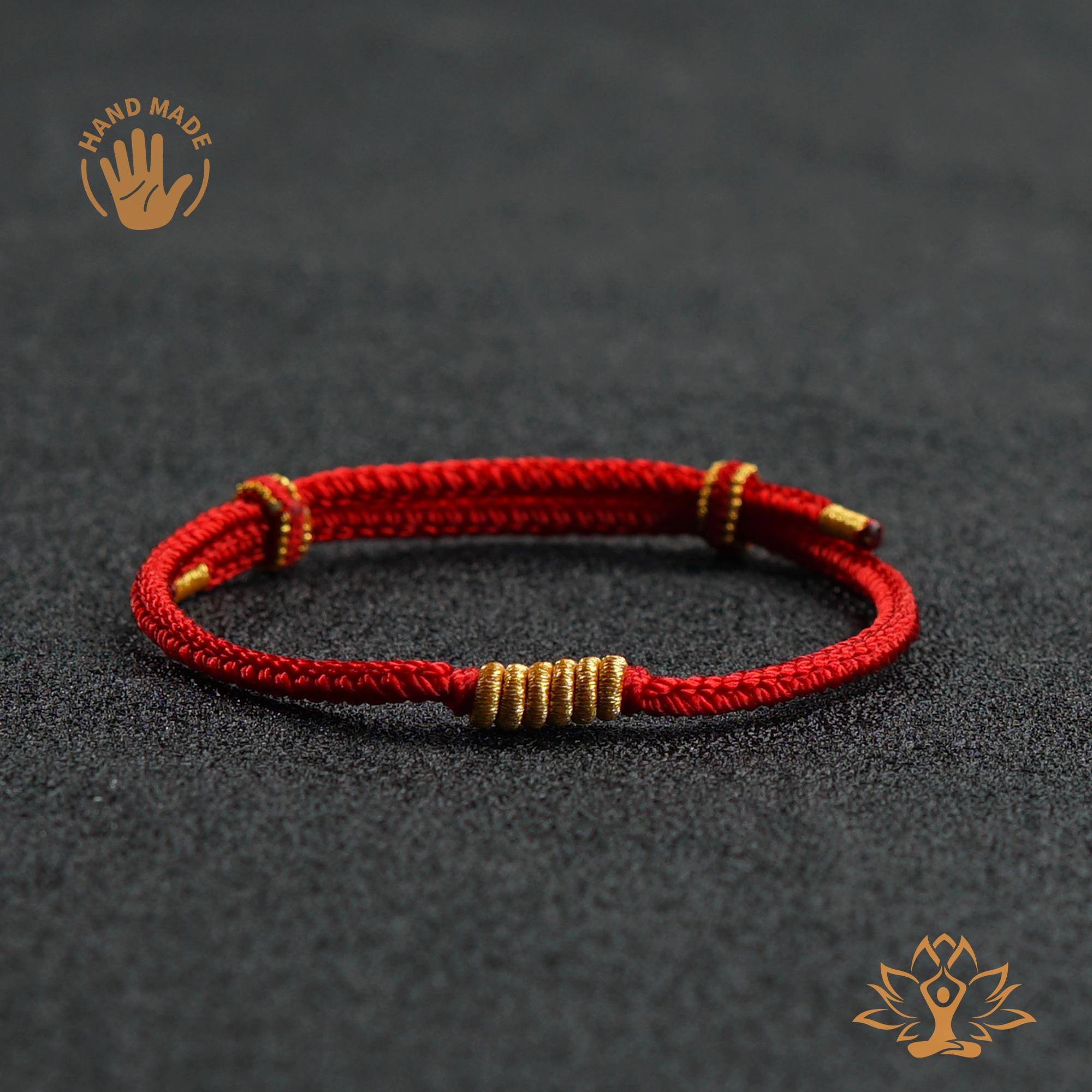 Lucky Laughing Buddha Bracelet – Adjustable Red String Charm For Men & Women