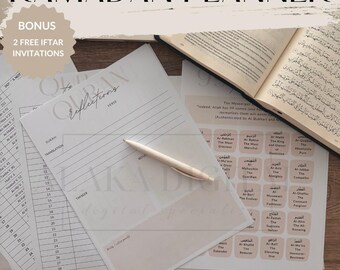Ramadan Planner Bundle: Islamic Journal, Quran Tracker (Digital Download)