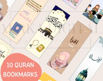 Islamische Lesezeichen für Kinder: Koran lernen, Ramadan Eid Geschenk (10er Set)