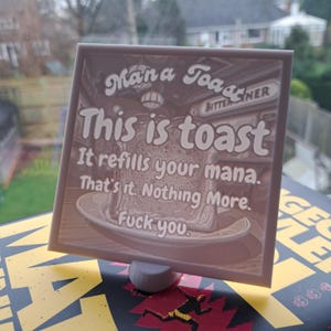 Mana Toast | Dungeon Crawler Lithophane | Book gift | Collectible | Dungeon Crawler Series