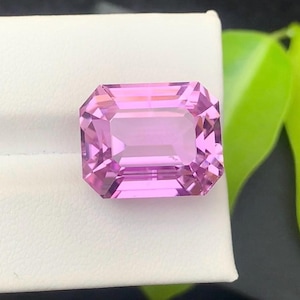 Pink Kunzite Gemstone: 26.10 Carat Emerald Cut Crystal from Afghanistan